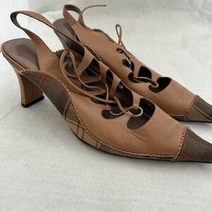 Elegant Brown Slingback Heels